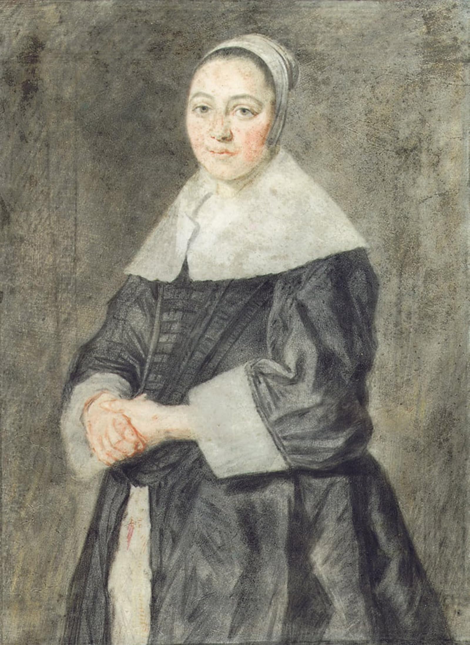 SERENDIPITP Abstract Painting Mural Print Picture Wall Decor Painting Portrait of a Lady by Frans Hals Vintage Wall Artwork for Home Decor 60x90cm