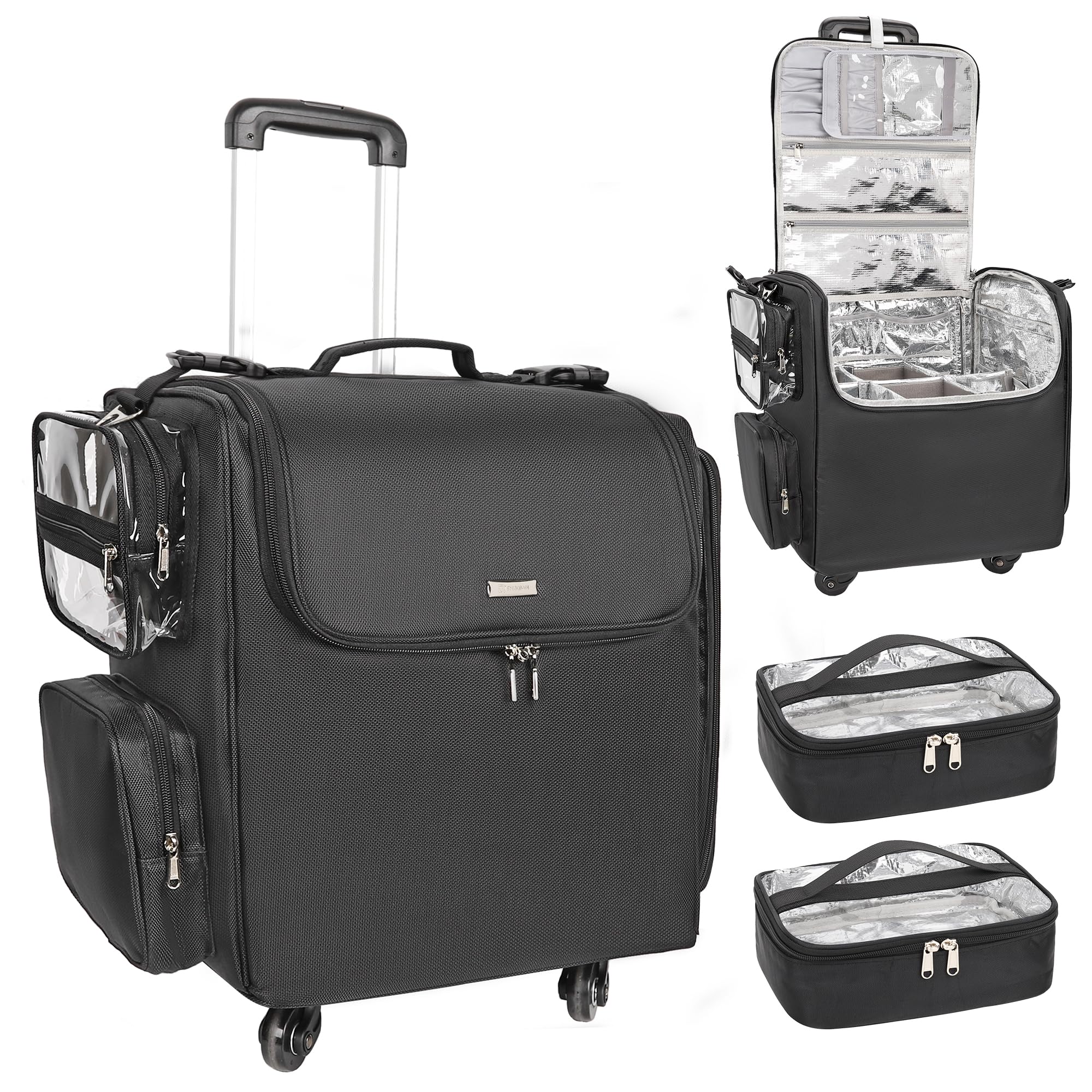Relavel Rolling Makeup Train Case