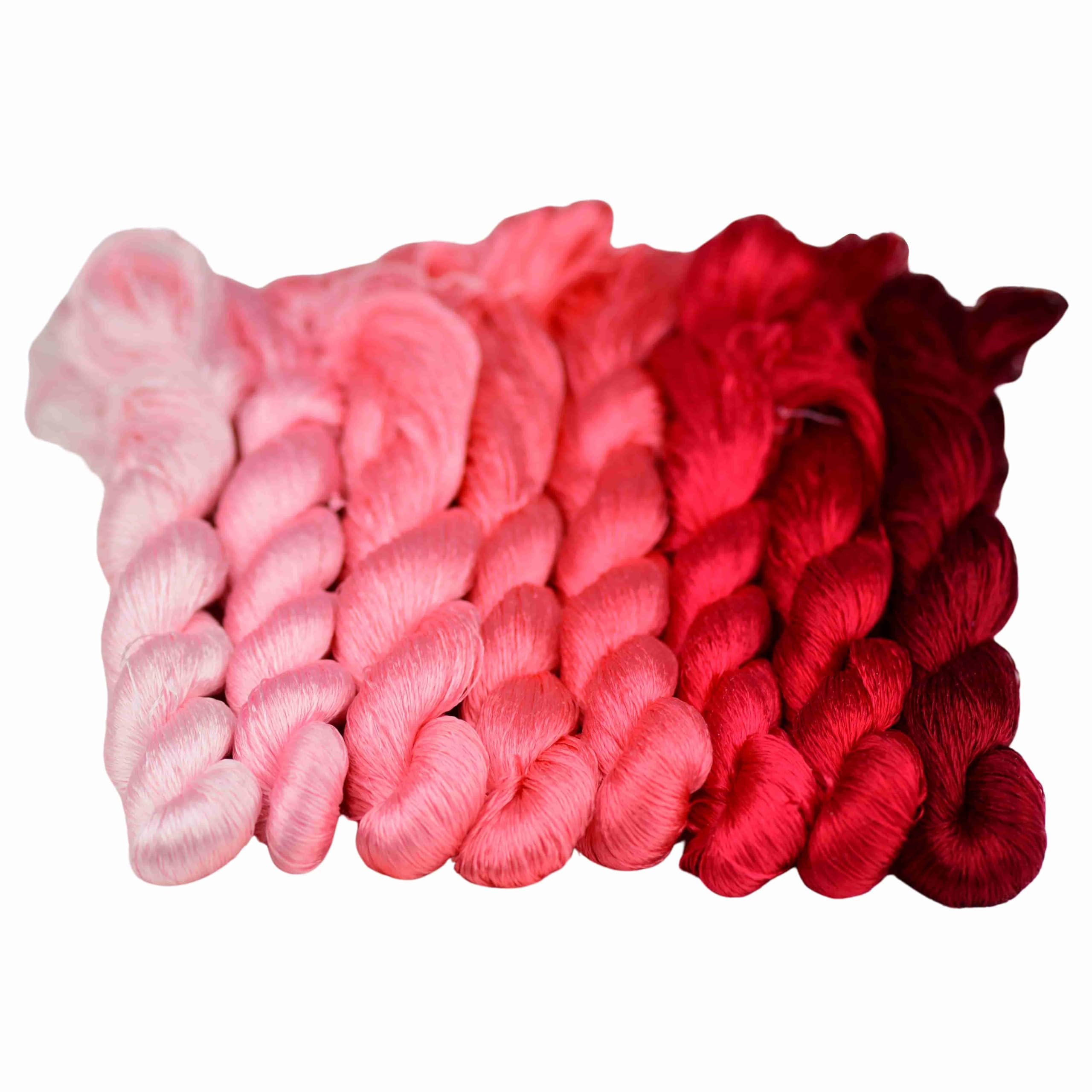 MINGGUXIUYI Natural 100% Silk Thread, Handmade Embroidery Thread Silk Floss 8 Colors 110m Each (11)