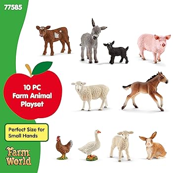 Amazon.co.jp: Schleich Farm World - 10ピース 農場の動物