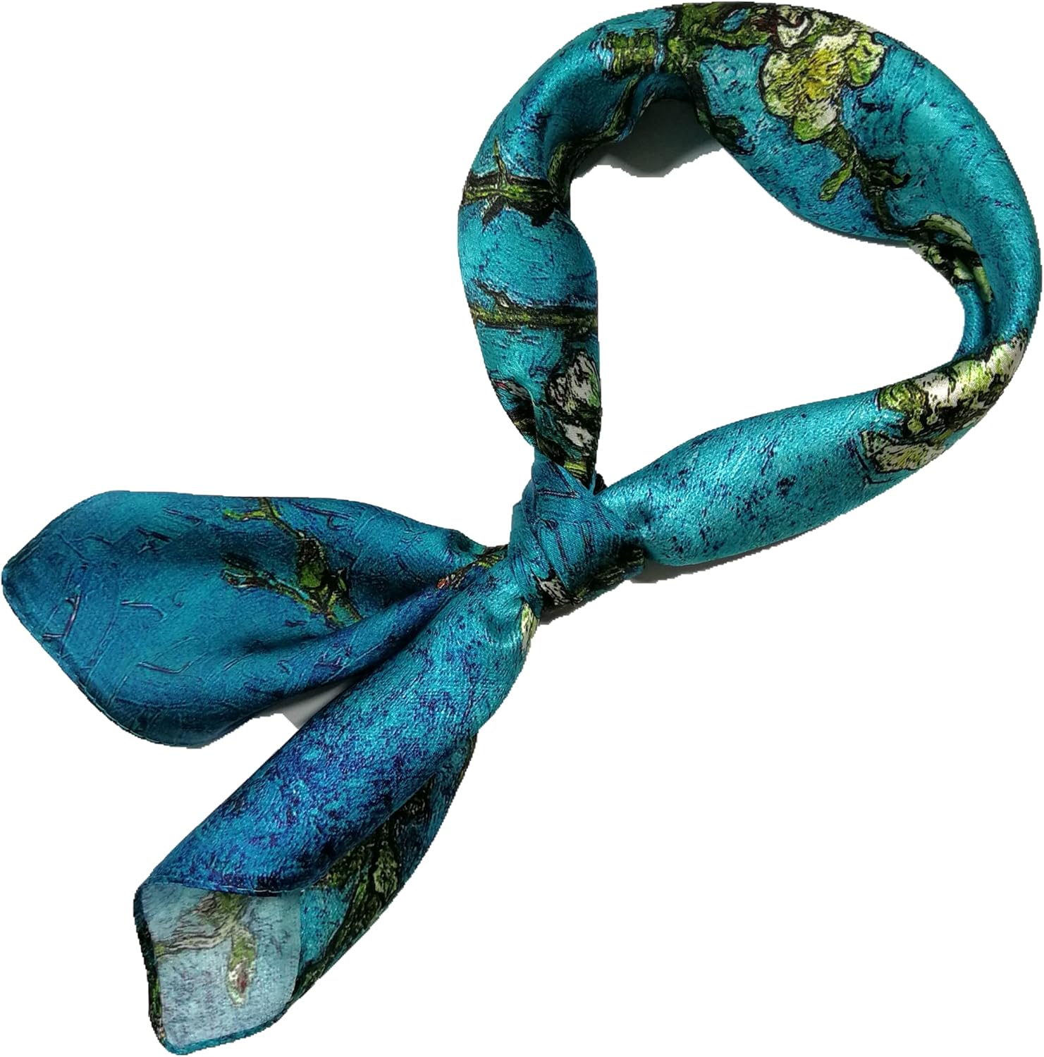 Shanlin Unisex 100% Mulberry Silk Square Scarf in Gift Box (21”x21”) - Image 2