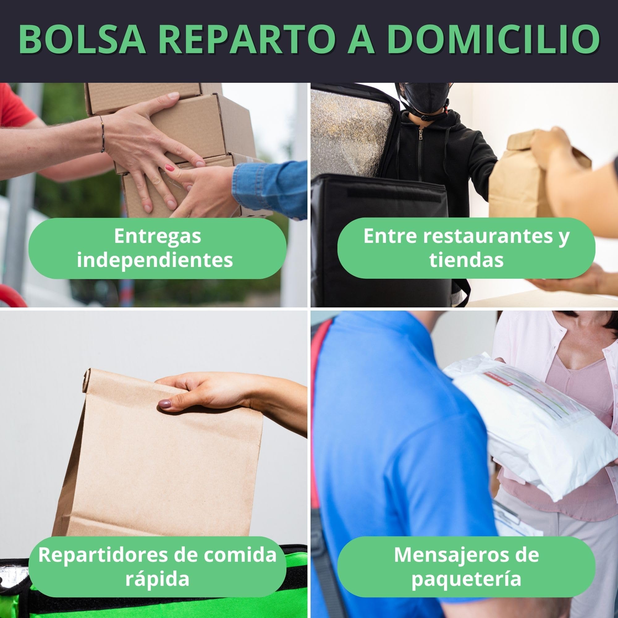 Genérico mochila repartidora - mochila de repartidor, 190L de capacidad, impermeable y resistente, diseño plegable, ideal para delivery profesional