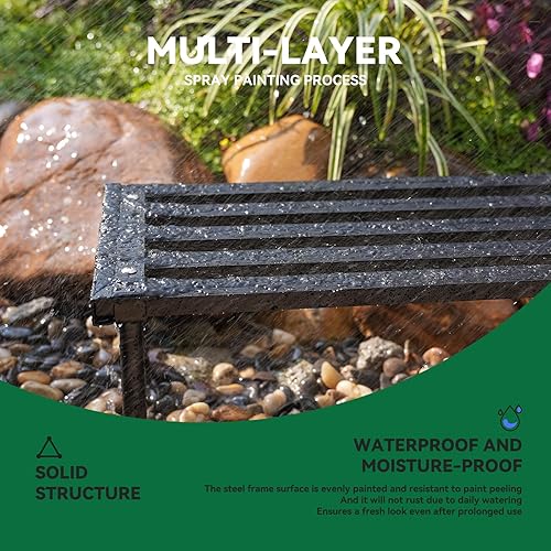 Miniatura 5 de Soporte de metal para plantas, soporte de aluminio inoxidable para macetas, estantería de exhibición resistente para patio, balcón, jardín, sala de