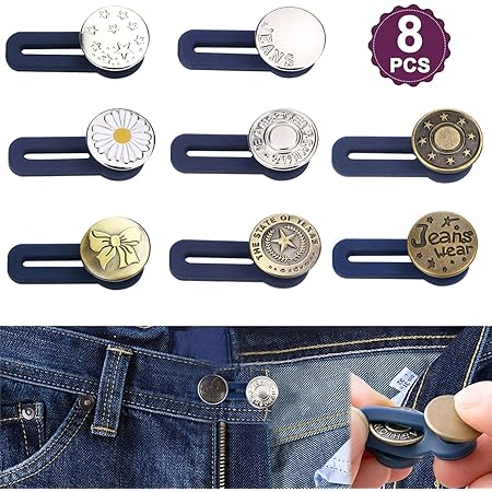 Hosenerweiterung Set - 5 Stück Verstellbare Hosenknopf Verlängerungen