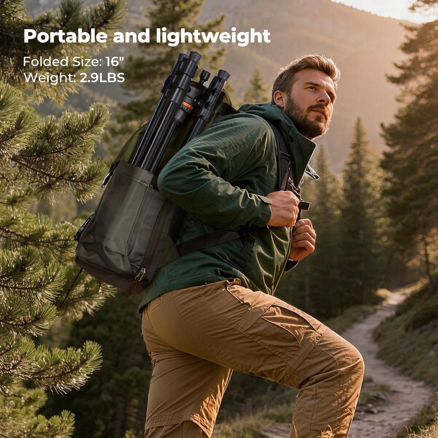 Statyw fotograficzny K&F Concept Tripod (z uchwytem na telefon, 182 cm + 8 kg)