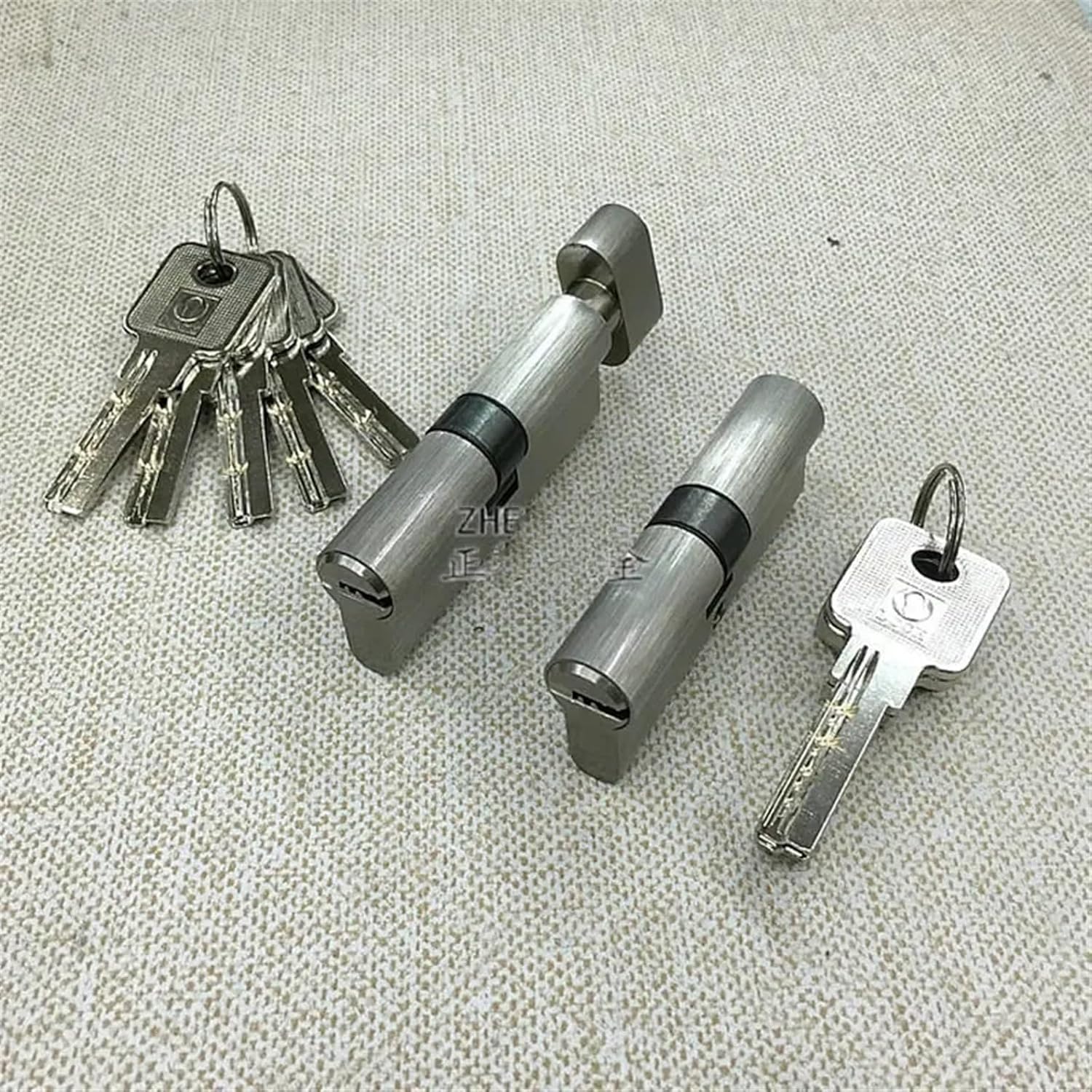 ドアロックシリンダーコア キー5個付き 高さ29mm オープンインテリアドア 亜鉛合金ロックシリンダー 1個(ダブルオープン)