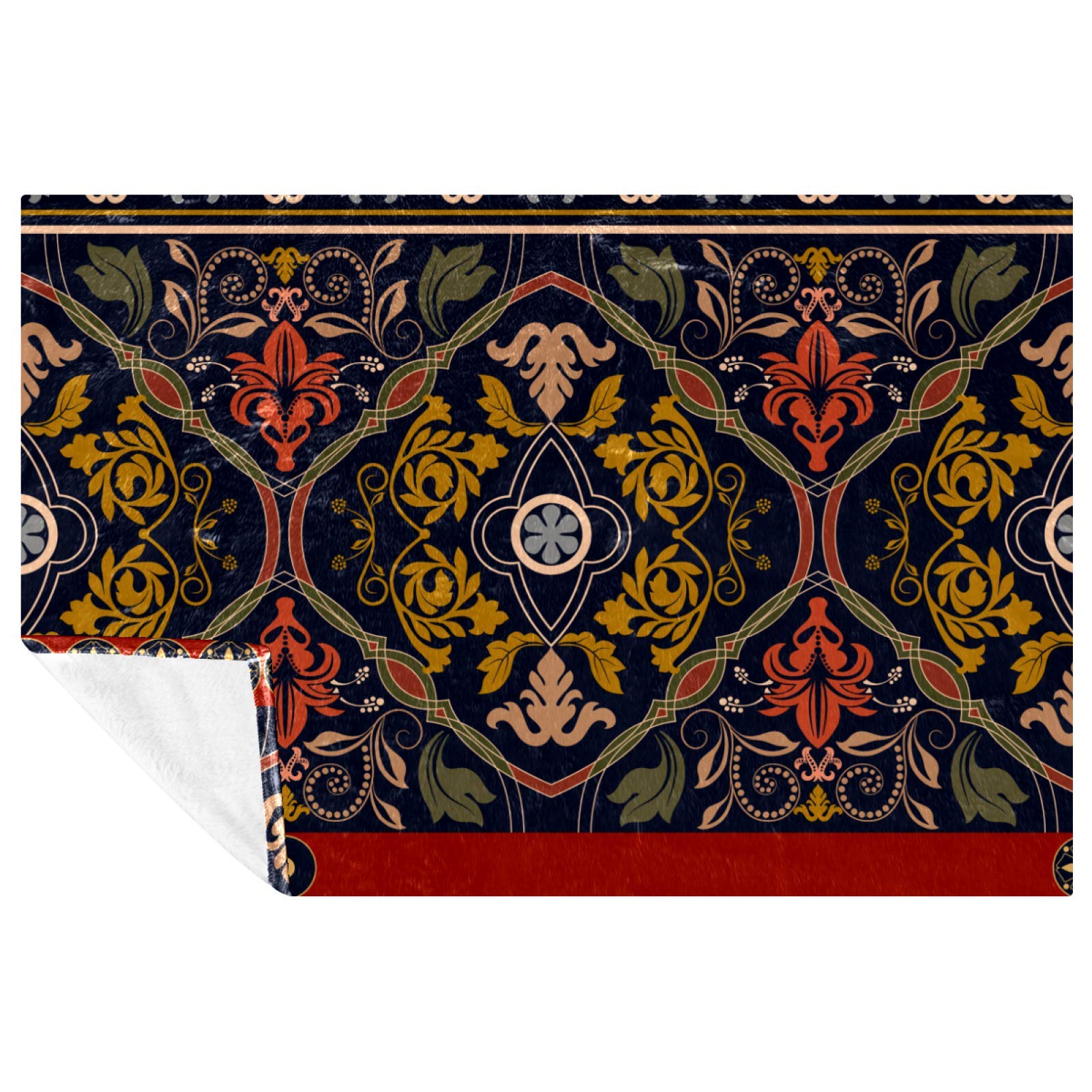 Couverture douce floral chinois plaid lit canapé pique-nique camping 150x100