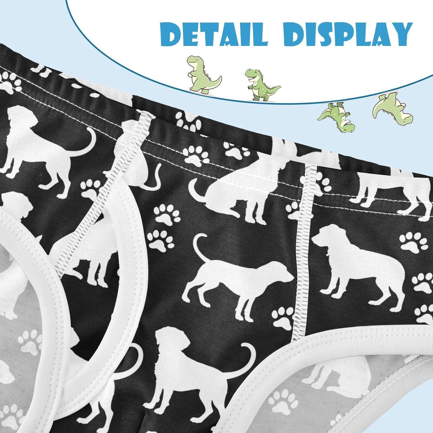 visesunny Boys Training Underwear Puppy White Dog Breathe Cotton Potty Briefs Size 2T-8Y for Toddler