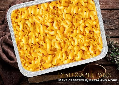 Miniatura 9 de EHOMEA2Z Sartenes de aluminio desechables de tamaño medio (paquete de 30) 9 x 13 para preparar, asar, alimentos, almacenamiento, calefacción,