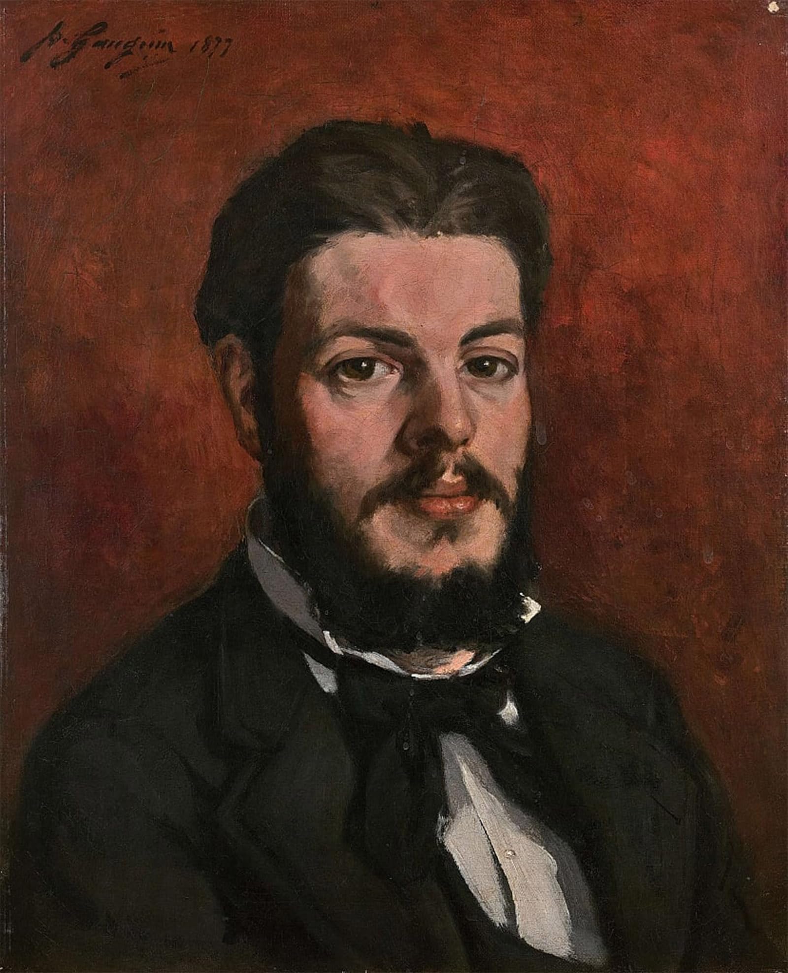 Artxlxxbn No Frame Famous Painting Canvas Artwork Graffiti Print Portrait Of Claude Antoine Charles Favre By Paul Gauguin Portrait Canvas Image For Home Decor 60X90cm