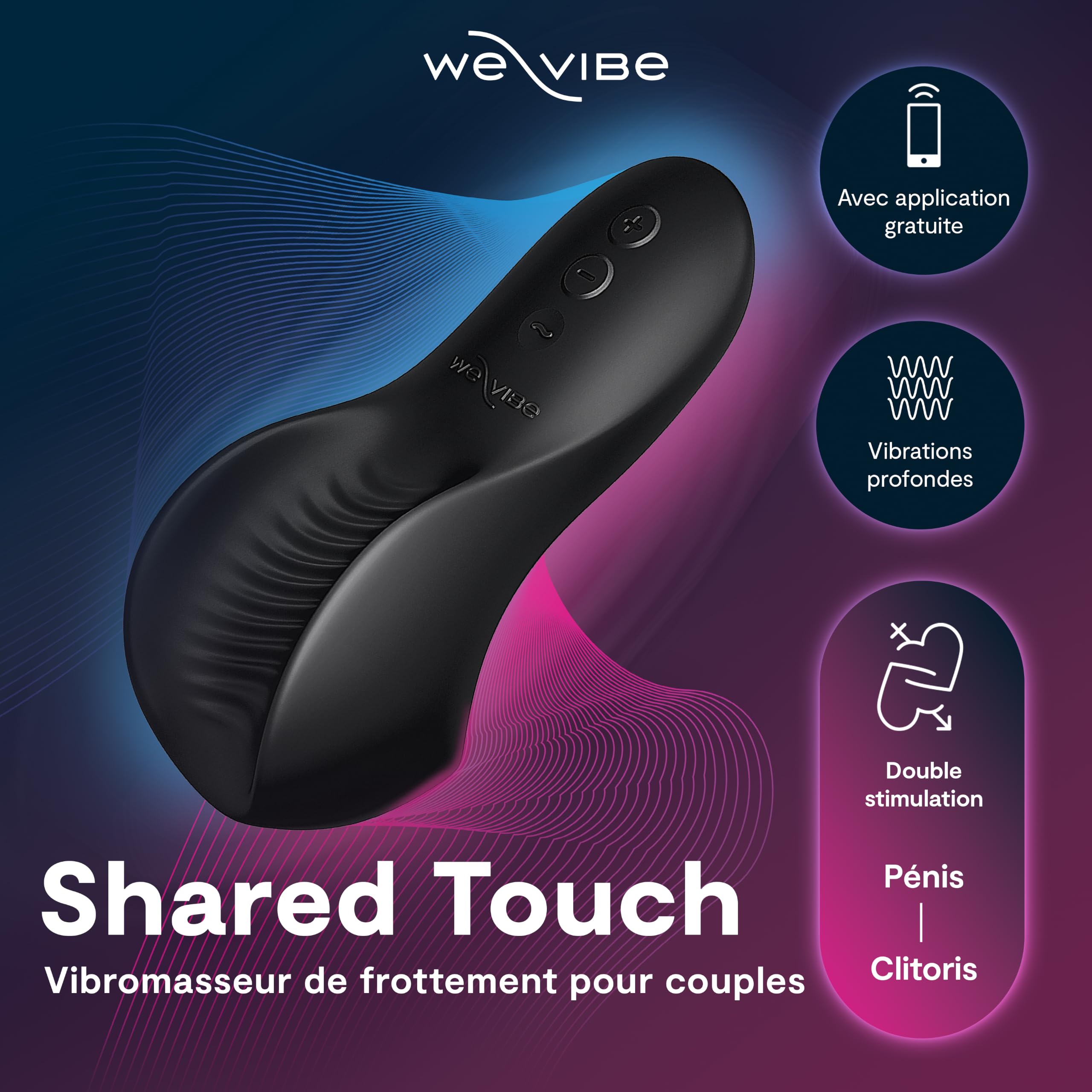We-Vibe Shared Touch vibromasseur couple + Lubrifiant ignite 250ml