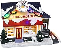 Vista 12 de Aldea Navideña de Circo de Mesa - Aldea de Invierno Pre-iluminada con Nieve - Perfecta Adición a tus Decoraciones Navideñas de Interior - Gran Pieza