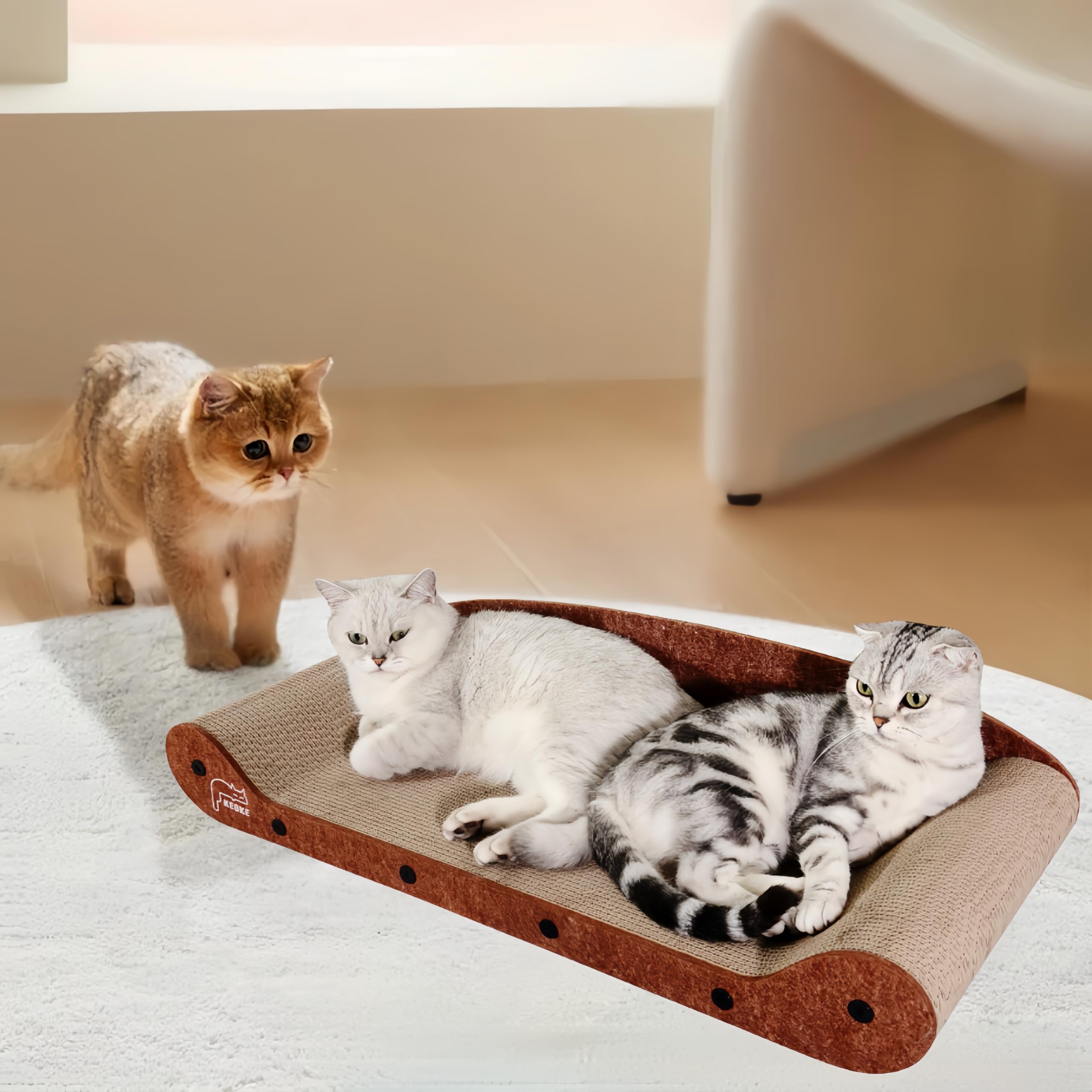Protector de sofá Extragrande de 76 cm con Almohadilla para rascar de 44,5 cm, Protector de Muebles Duradero para Gatos de Interior