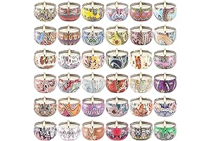 36 Pack Bulk Scented Candles Favors, Soy Wax Relaxation Gift Set