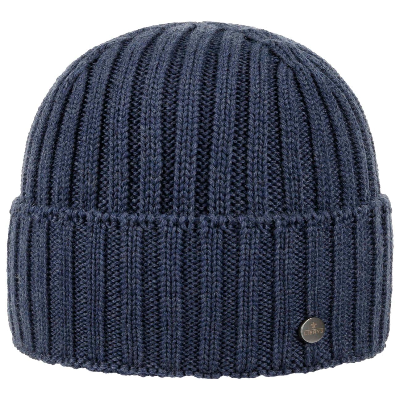 LIERYS Berretto Maglia Lana Merino Uomo Made in Germany Coste Autunno Inverno