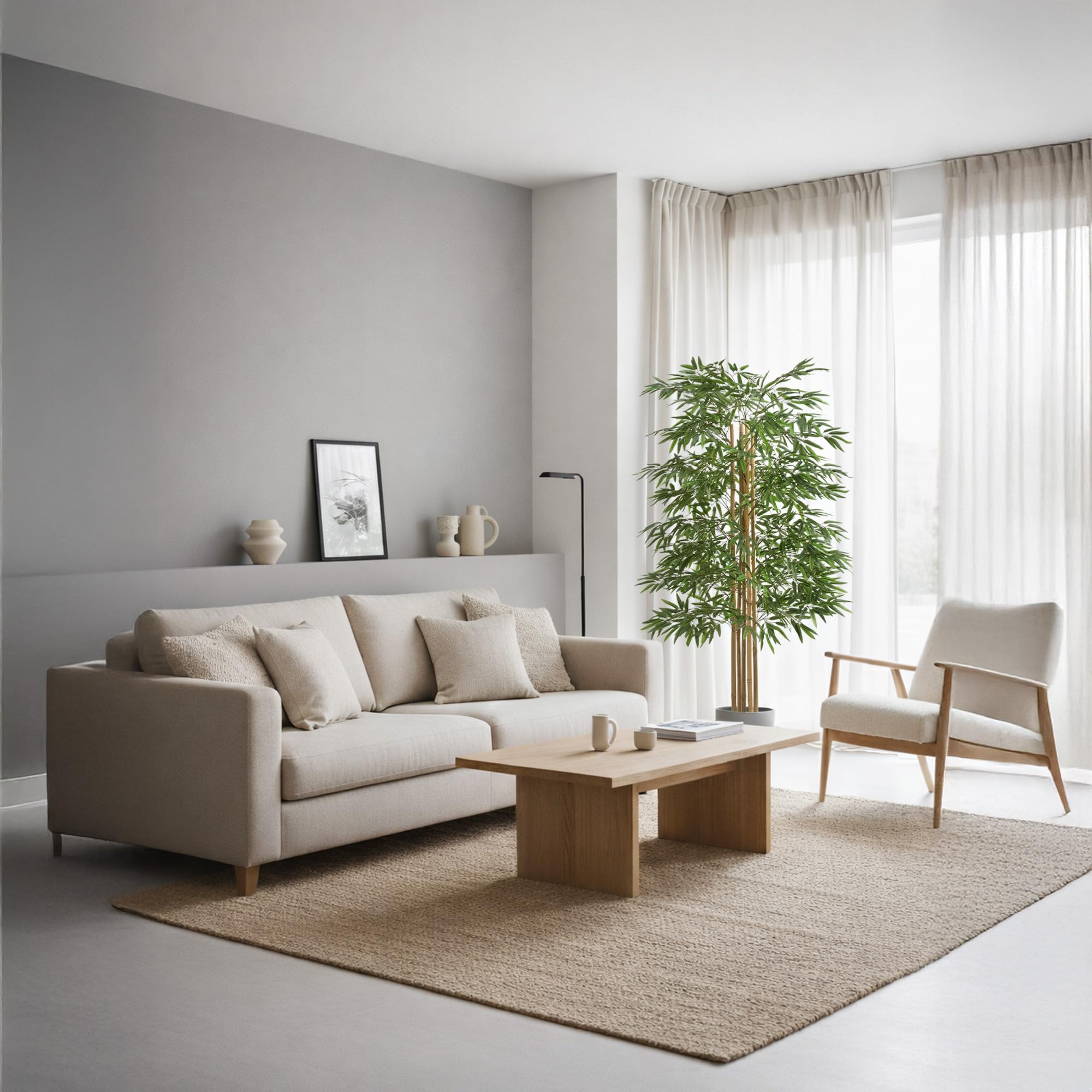 Maia Shop | Künstlicher Bambus | Künstlicher Baum | Maße: 180 x 80 cm | Künstliche Pflanzen | Fake Plant | Plastik Pflanze | Deko | Deko Wohnzimmer