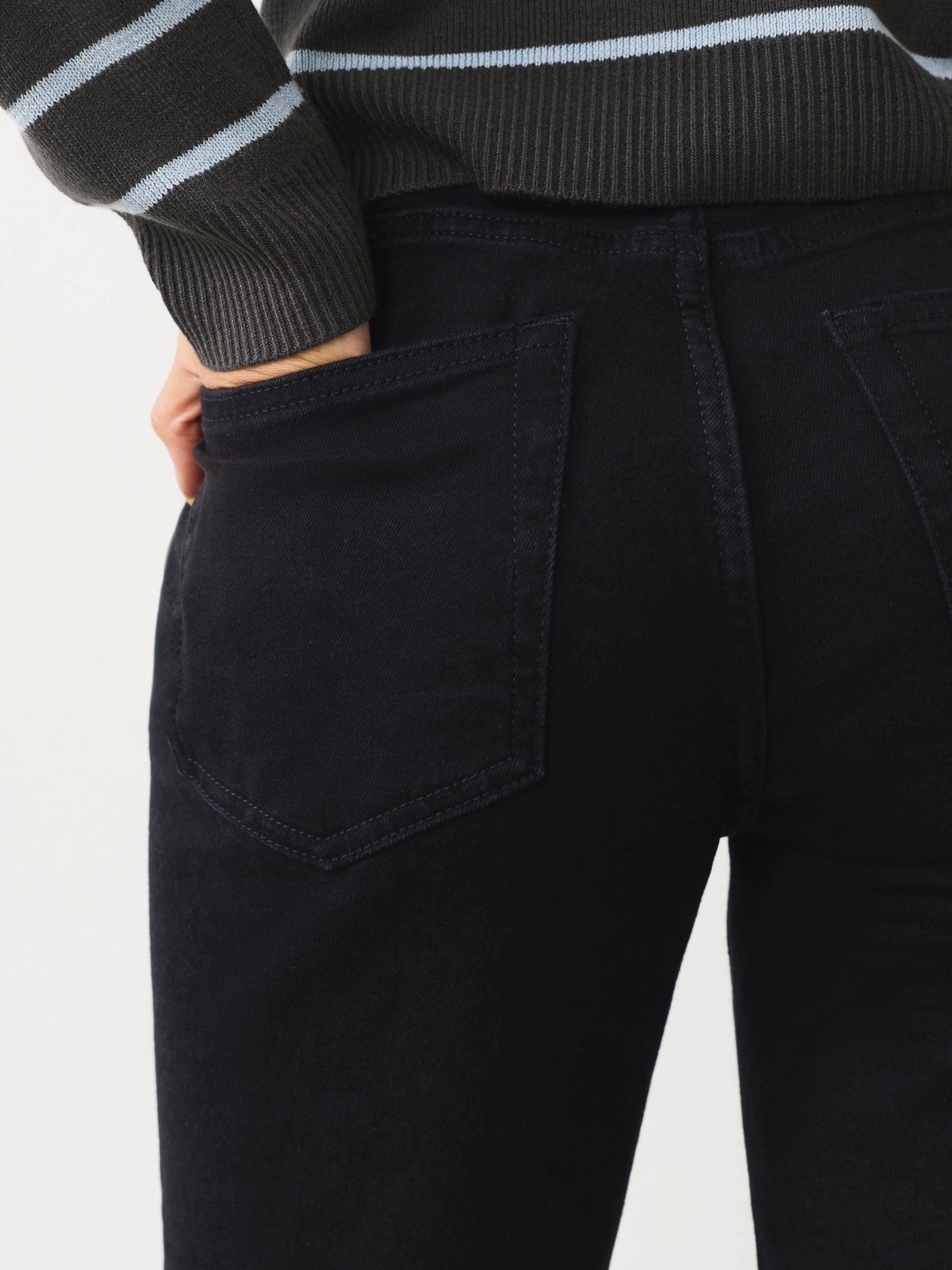 NEXT Femme Jeans Stretch Slim à Taille mi-Haute | Coupe standard, Fermeture boutonnée, Jambe droite
