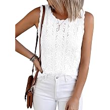 BTFBM Crochet Tank Tops for Women Hollow Out Sleeveless Loose Sweater Vest Top Summer Spring 2026 Beach Vacation Clothes