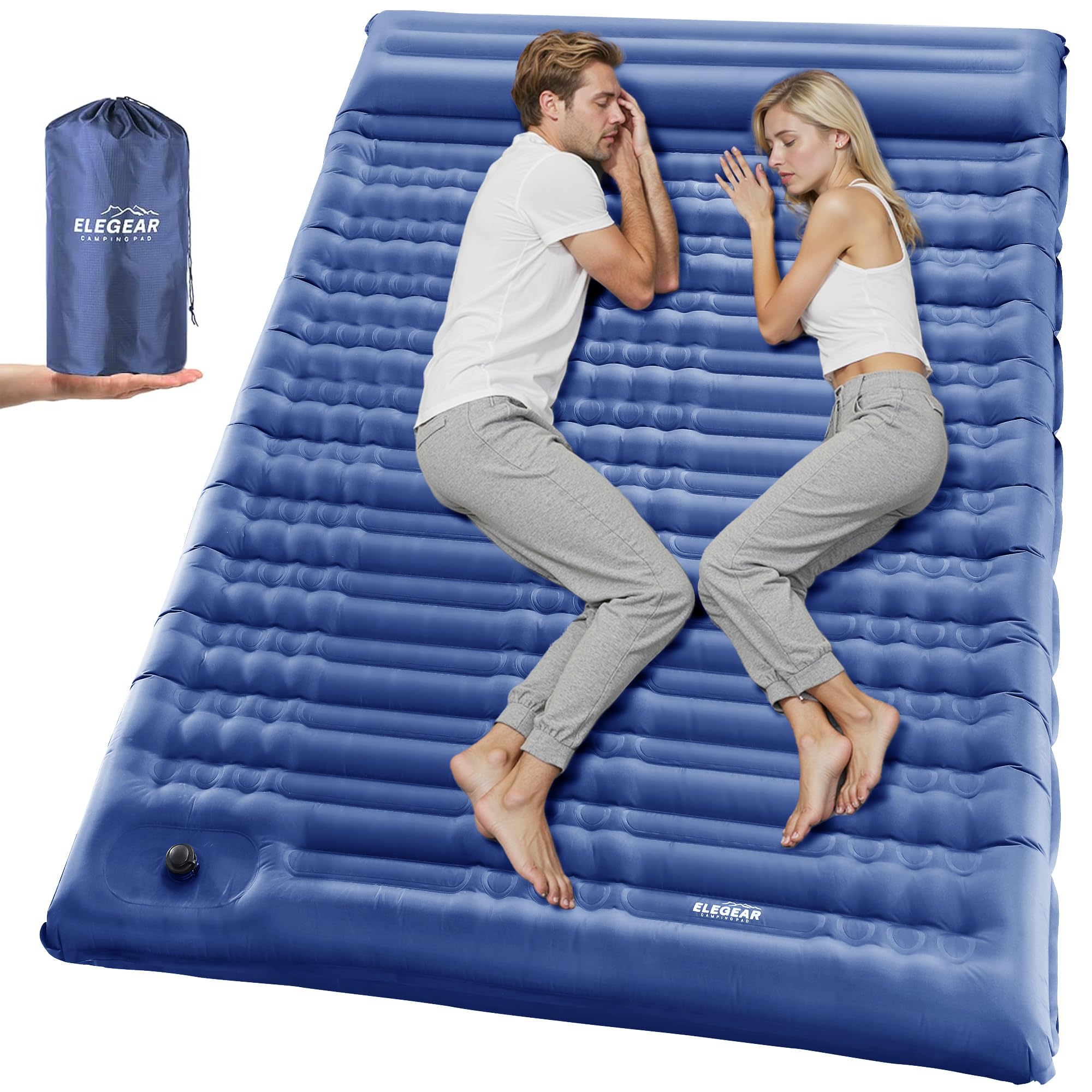 Photo 1 of Elegear 4.7” Thick Double Sleeping Pad for Camping, Inflatable, Full