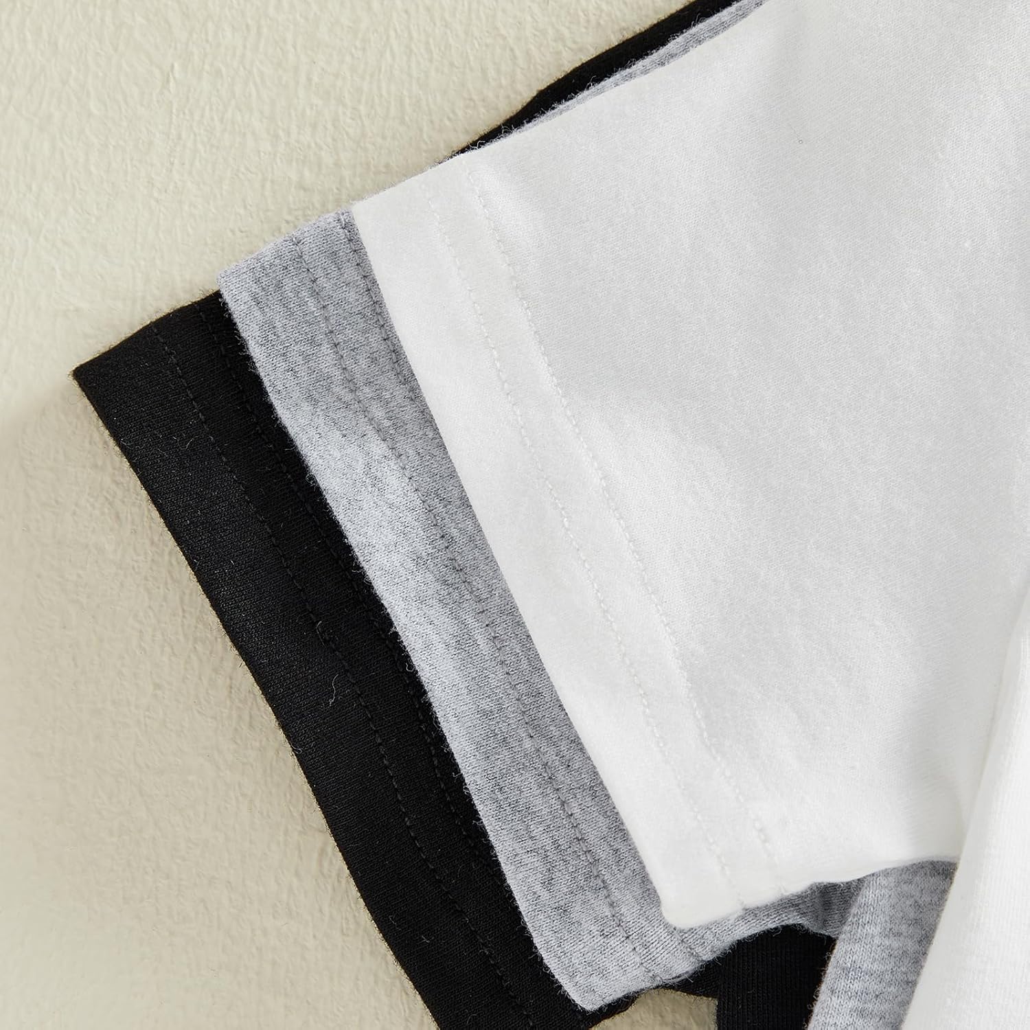 Toddler Baby Girl Boy Short Sleeve T Shirt Top 3Pcs Basic Solid Color Cotton Tee Shirts Blouse 6M-5Years Old - Image 4