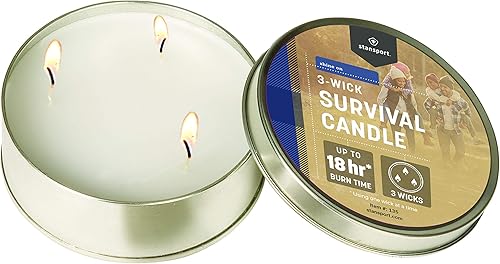 Stansport Vela de supervivencia de 3 mechas (135)