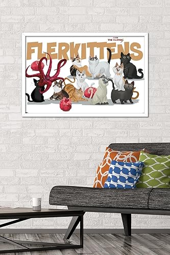 Miniatura 79 de Trends International Marvel The Marvels - Póster de pared de flerkittens, 34 pulgadas de largo x 22.4 pulgadas, versión enmarcada plateada Versión
