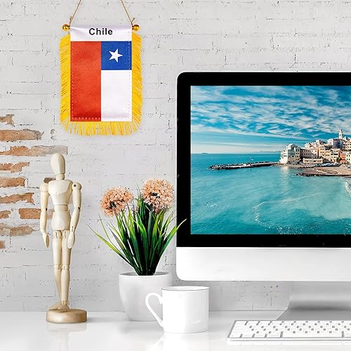 Miniatura 82 de ZXvZYT Bandera argentina colgante de ventana argentina de 3 x 5 pulgadas, mini banderas argentinas para decoración de espejo retrovisor, con ventosa