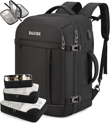 BAGODI Mochila de transporte, mochila de viaje aprobada por vuelo de 40 L para hombres y mujeres, A-negro (40l), Mochilas de viaje BAGODI Mochila de transporte, mochila de viaje aprobada por vuelo de 40 L para hombres y mujeres, A-negro (40l), Mochilas de viaje