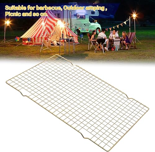 Miniatura 7 de Rejilla de refrigeración de 16 x 10 pulgadas para hornear, parrilla de barbacoa, malla de metal, parrilla de barbacoa, parrilla de malla de alambre