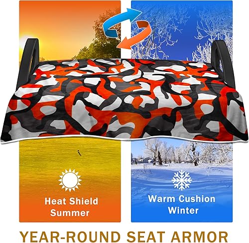 Miniatura 3 de YOKYHOM Fundas de asiento de carrito de golf, manta roja para asiento de carrito de golf mantiene el asiento fresco y limpio, 100% microfibra, 51 x