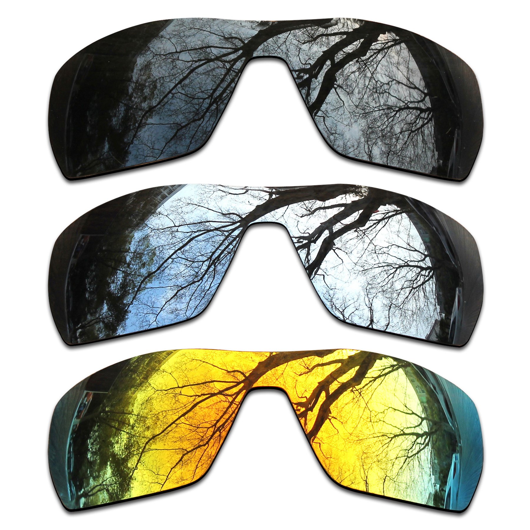 3 Pair Polarized Replacement Lenses for Oakley Offshoot Pack-BSF3