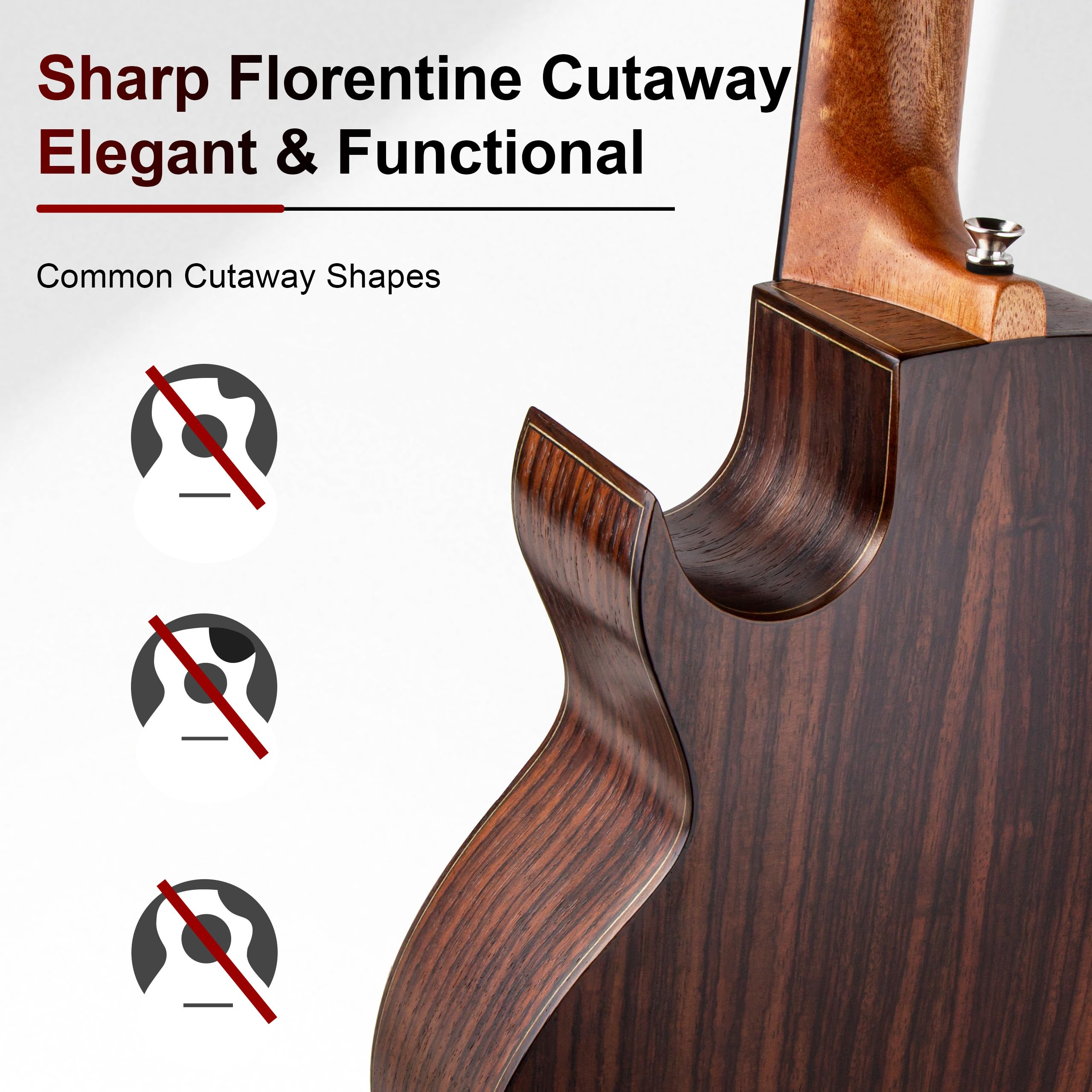 Amazon.com: Caramel TEM39 26 Inch Electric Tenor All Solid Spruce