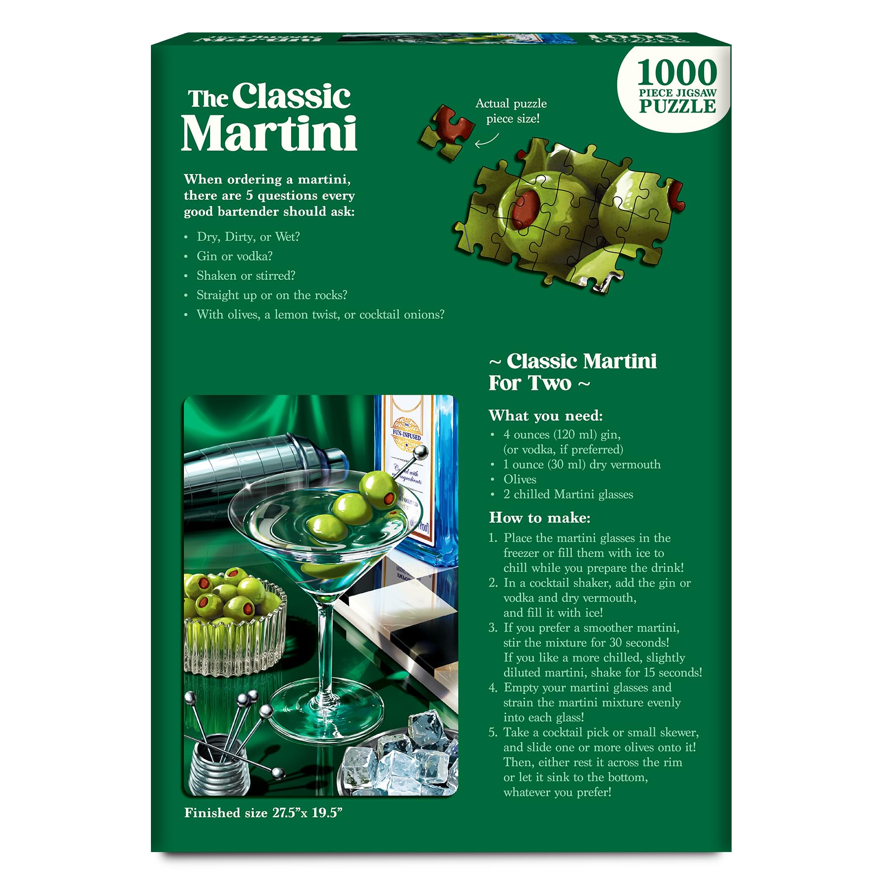 Jigsaw Puzzle 1000 Pieces - The Classic Martini, Cocktail Puzzle for Adults — Amazon image 7