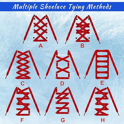 Miniatura 23 de Yingzhao 4 Pairs Waxed Hockey Skate Laces Hockey Laces Wide Ice Skate Lace Strap Ice Hockey Skate Accessories for Ice Hockey, Roller Skates, Adults