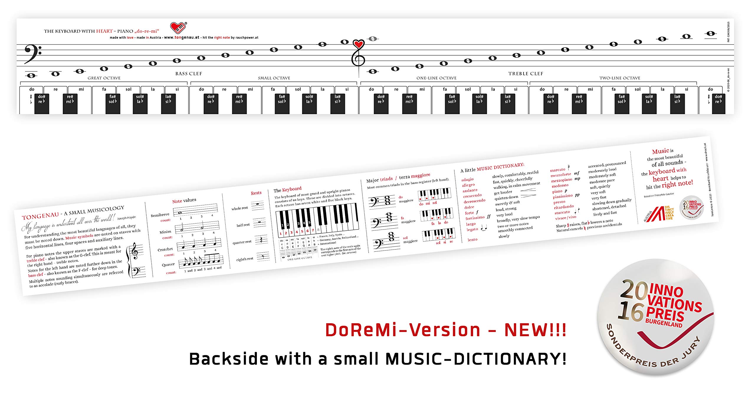 Guide D'Apprentissage Piano Doremi - Clavier Avec Notes Pour Débutants
