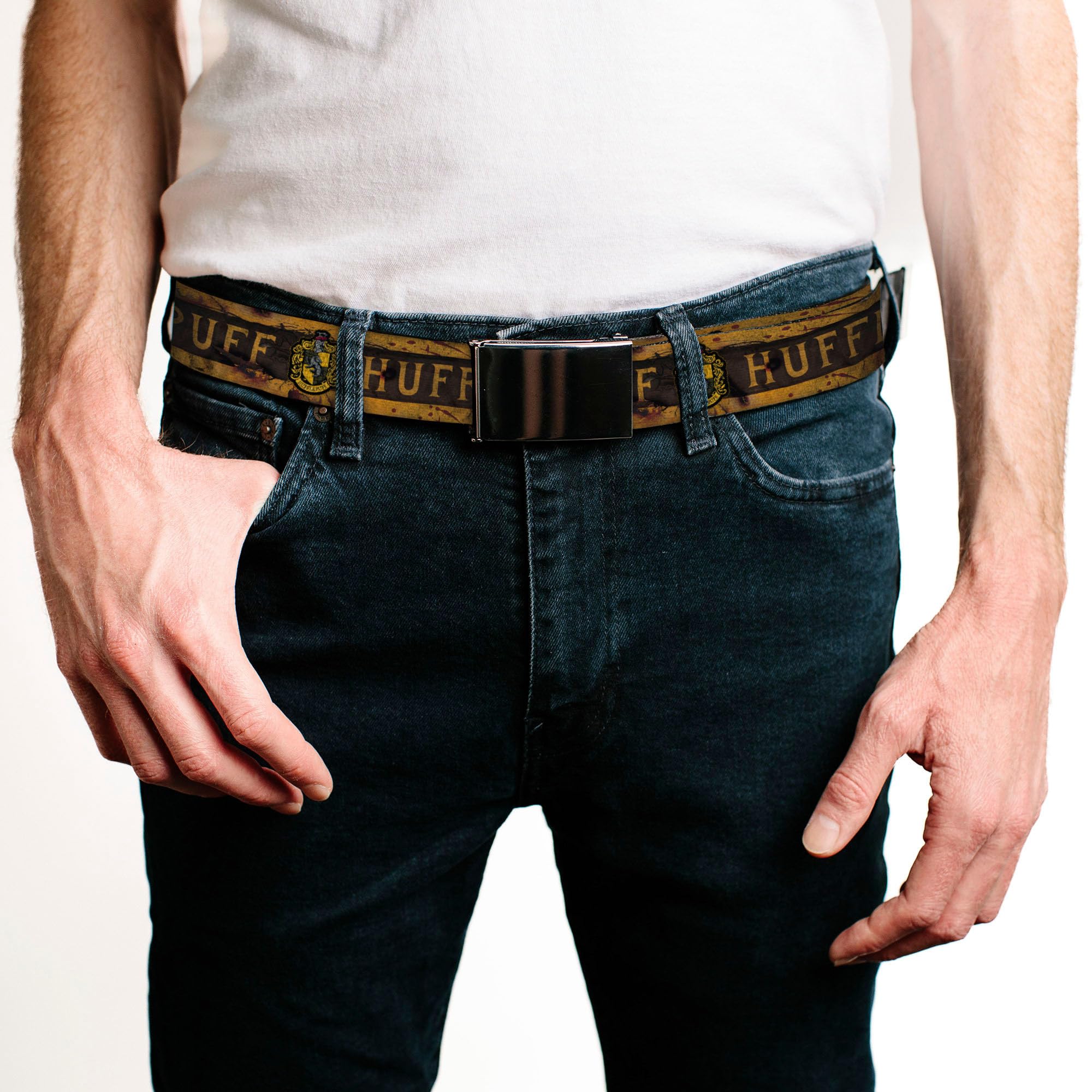 Buckle-Down Men's Web Belt Harry Potter, Multicolor, 1.5