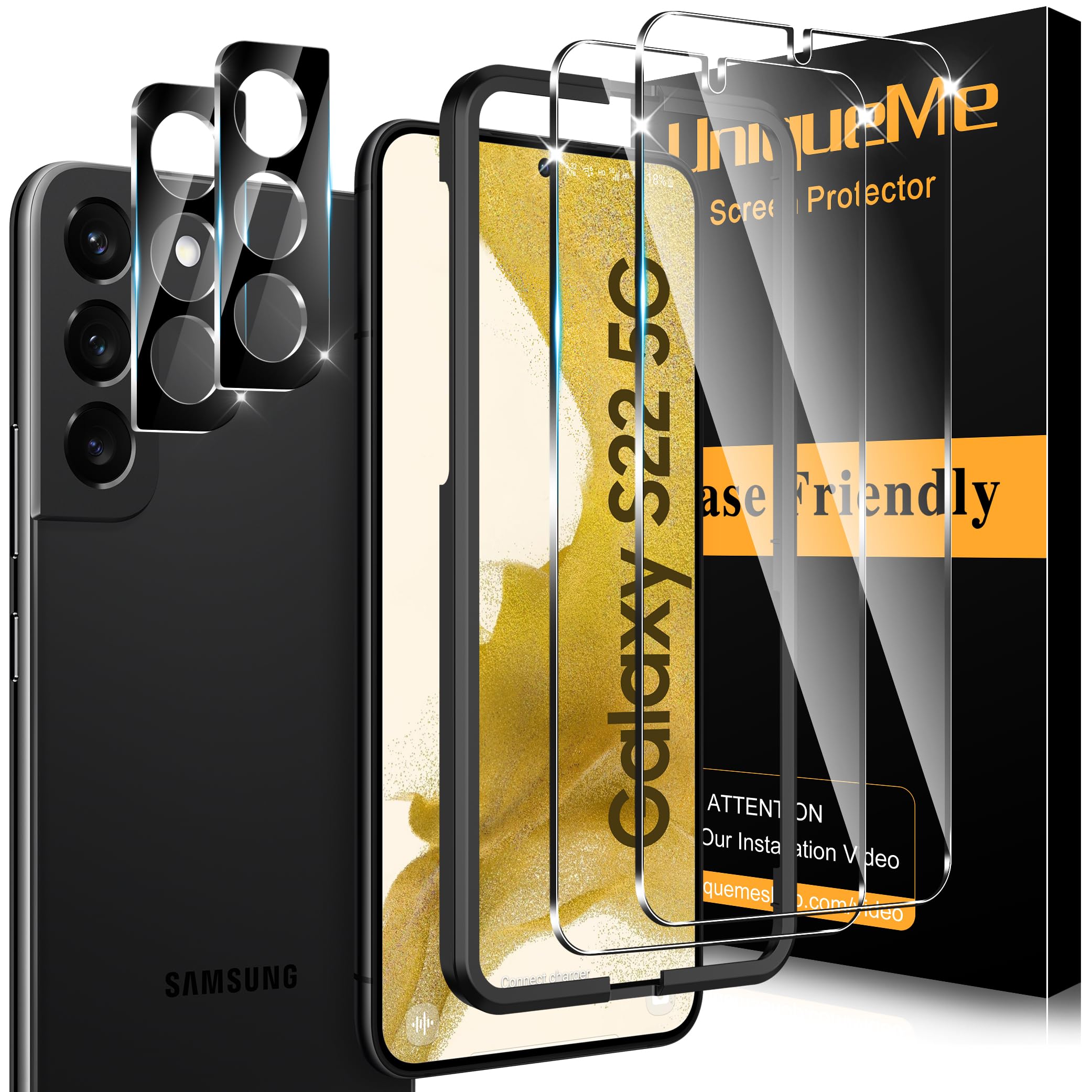 UniqueMe für Samsung Galaxy S22 für Panzerglas - Folie und Kameraschutz