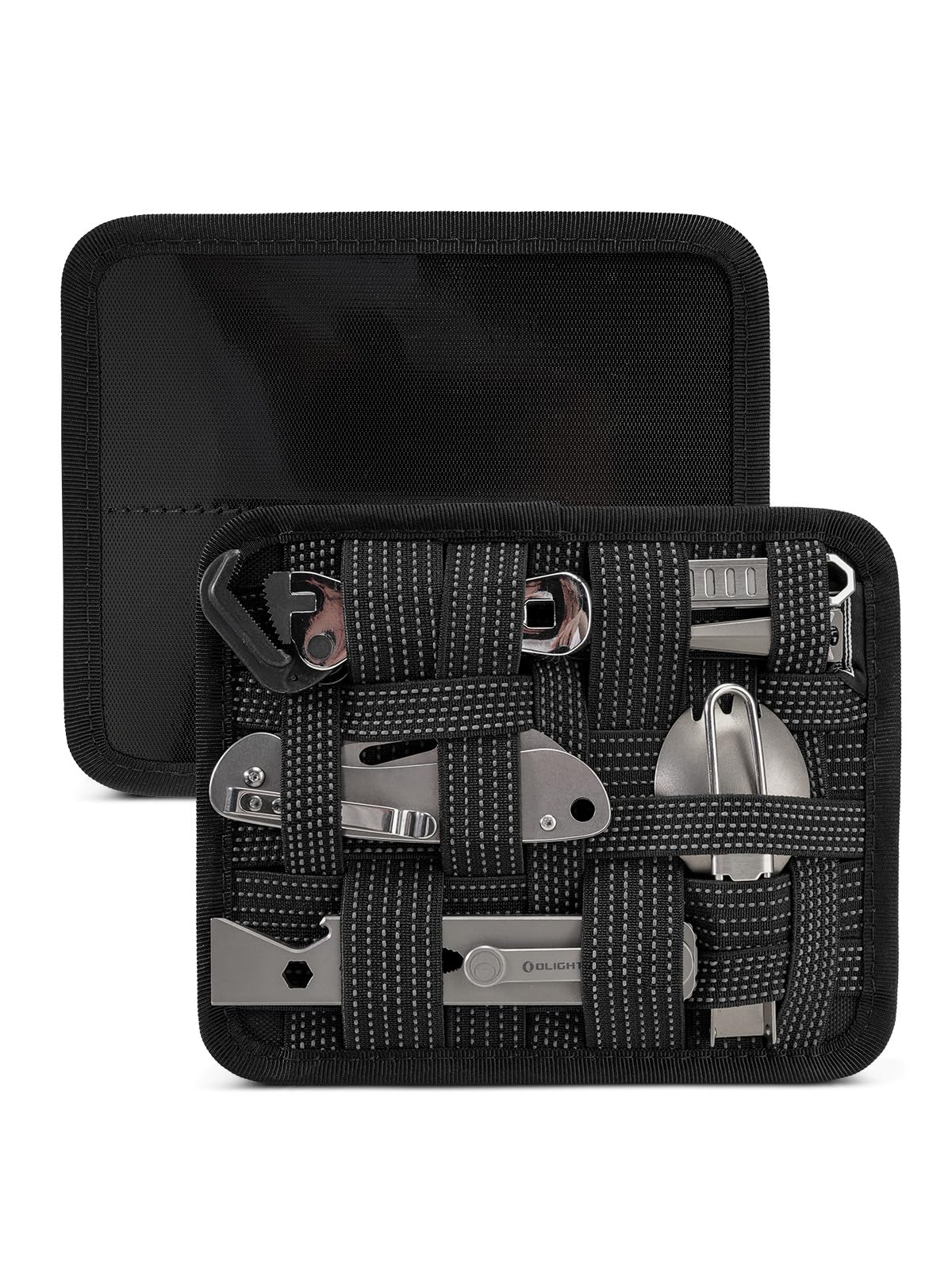 TACTICAL_GEEK TCM11-M Mini tableau de rangement EDC - Panneau de rangement élastique comme insert de poche - Tableau EDC pour petits équipements et gadgets quotidiens - Accessoire pour sac à dos