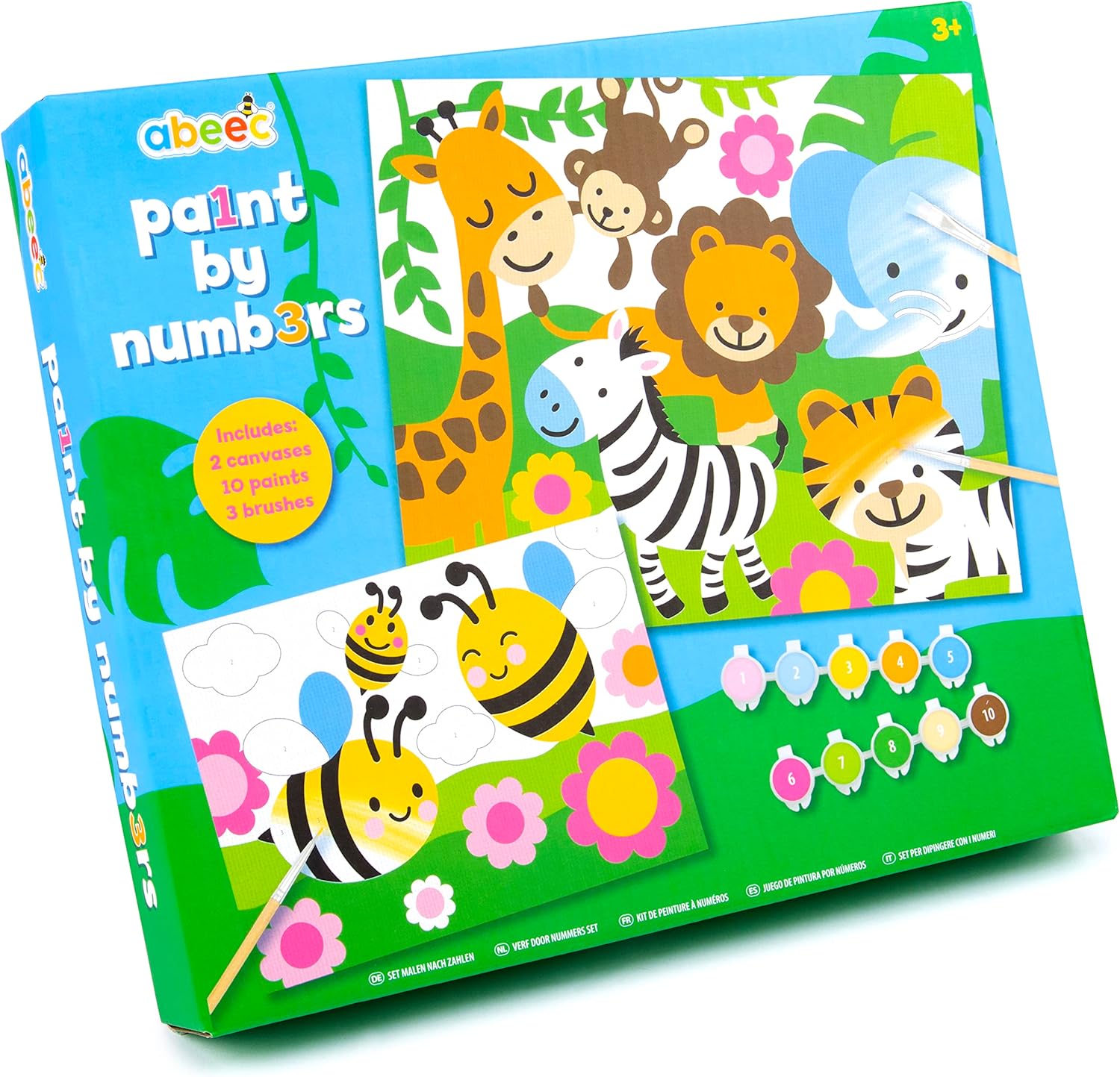 abeec Paint by Numbers for Children Kids Paint Set, Kids Paintbrushes