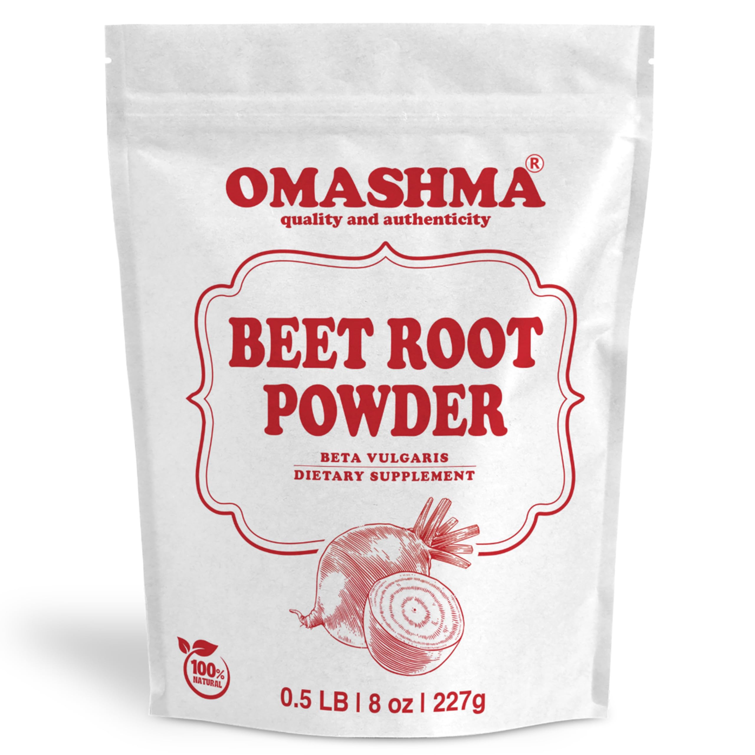 OMASHMA Pré-treino em pó de beterraba natural 227 g