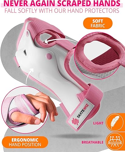 Miniatura 7 de SKATEWIZ Juego de almohadillas de protección para patineta para niños y adultos - Smash - Almohadillas para patines [6 piezas] con protectores