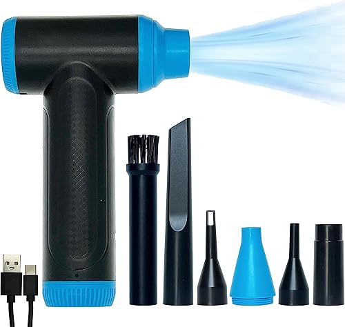 Soplador de aire electrónico, explosión tormentosa de 100000 RPM, plumero de aire de motor sin escobillas recargable y portátil
