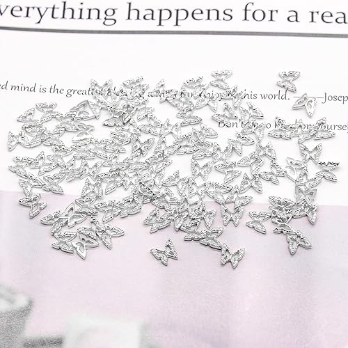 Miniatura 5 de YECIRALA - 90 dijes de mariposa 3D para uñas oro, plata, oro rosa 30 piezas cada uno material de aleación forma de mariposa kit de decoración de uñas