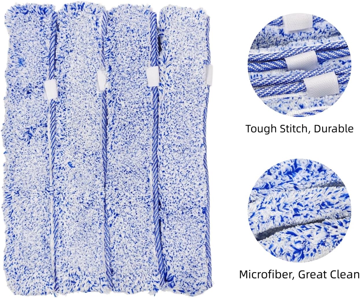 4 Pack 14 Inch Microfiber Window Cleaning Replacement Sleeves, Reusable Washable Window Washer Refill Covers, Fits Most 12"-14" Window Cleaning Tools Including Compatible MR.SIGA image 3