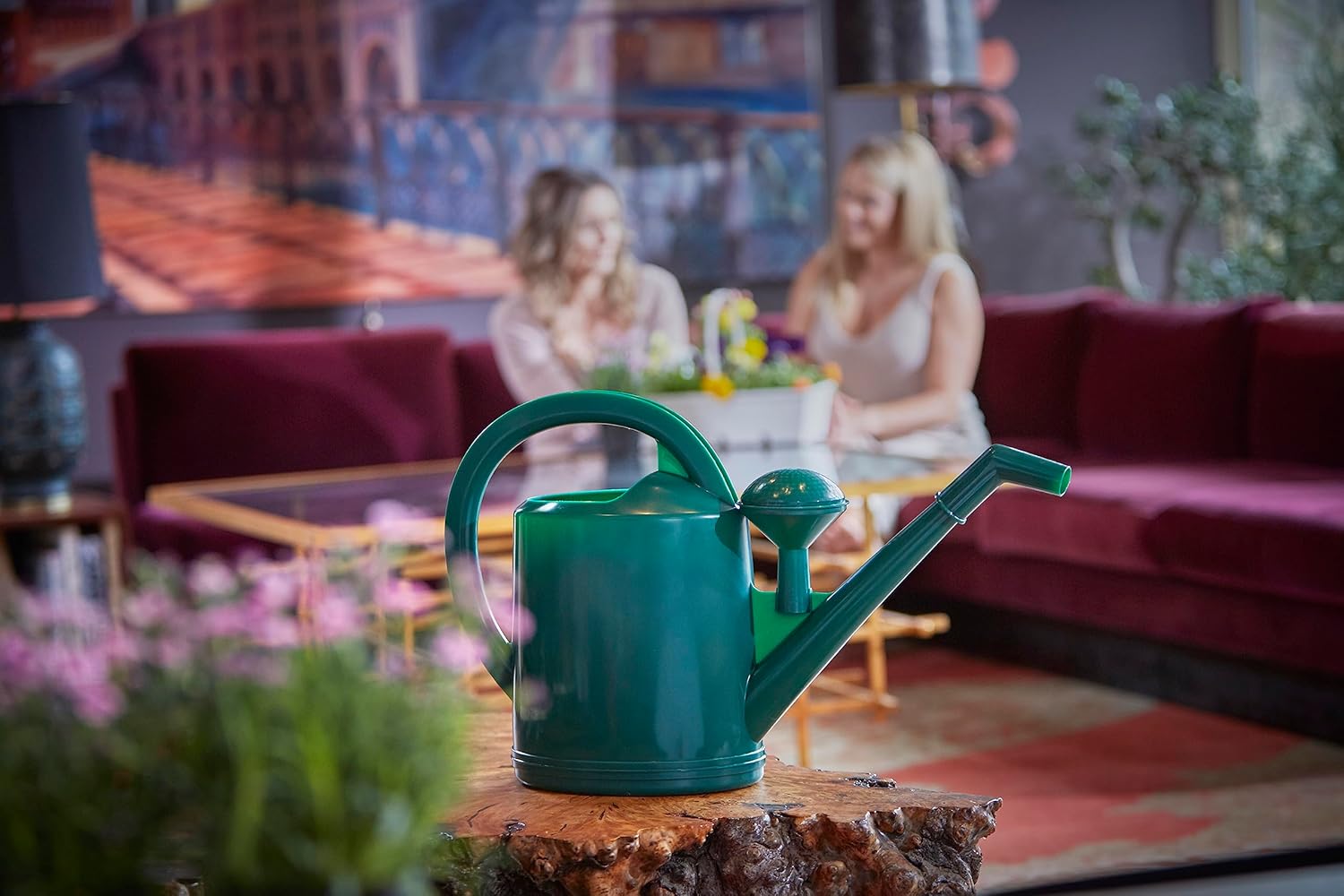 Consolidated Plastics Durable Swiss Watering Can with UV Protection, Ergonomic Handle for Indoor/Outdoor Gardening, Made in Switzerland (10 Liter, Green)