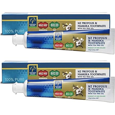 Amazon プロポリス マヌカハニーmgo400 歯磨き 2本セット 海外直送品 マヌカヘルス 大人用ハミガキ粉 通販
