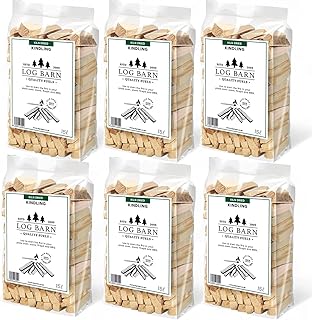 Log Barn Kiln-Dried Kindling Wood for Wood Burner – approx. 13kg (6 x 15l Bags) | Bumper Pack Kindling Sticks for Log Burners, Fire Pits, Pizza Ovens & Open Fires - Ideal for Home & Commercial Use.