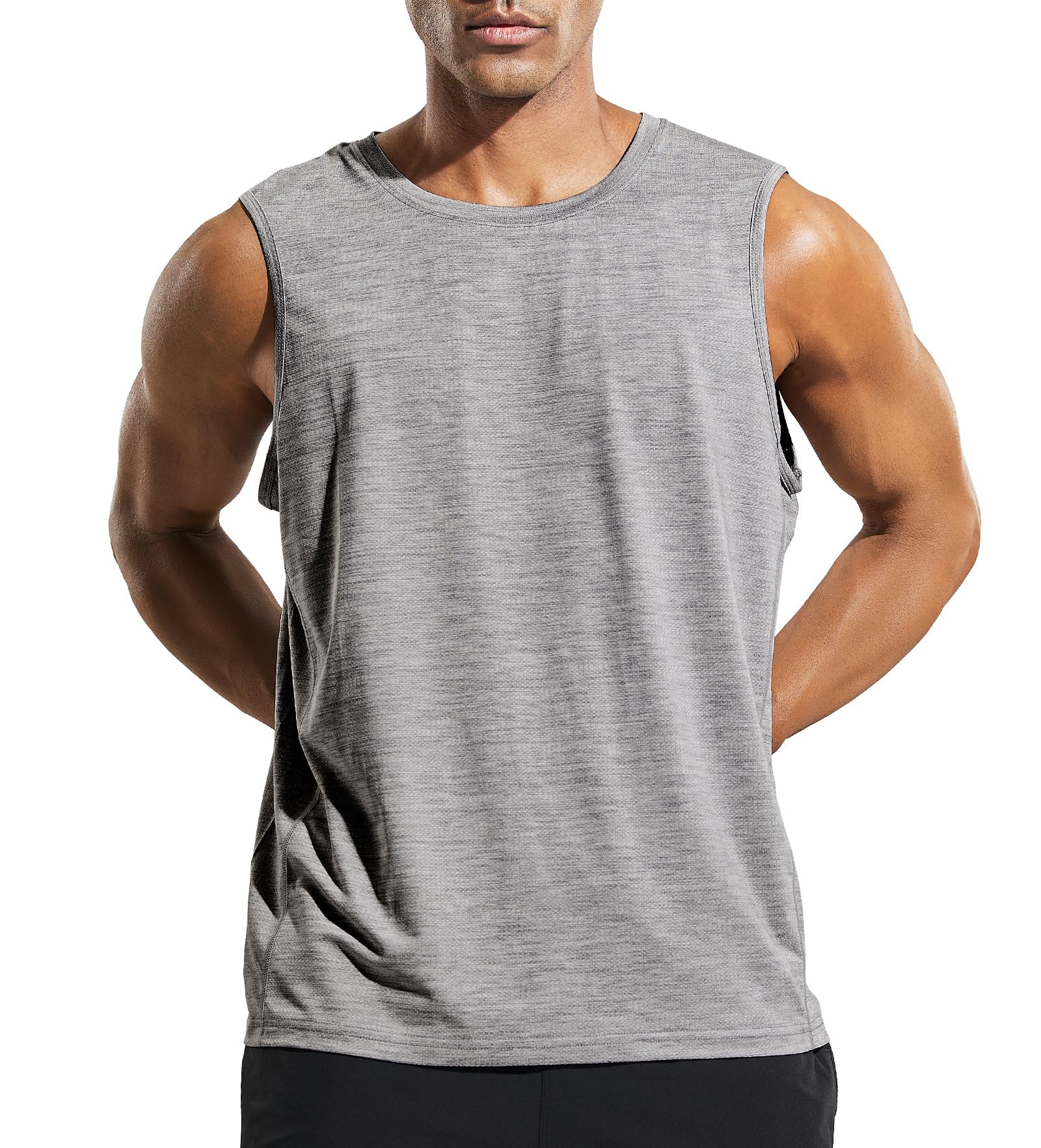 MIER Canotta da uomo senza maniche Dry Fit Training Muscle Tee Shirt per corsa, atletica, palestra, allenamento sportivo, traspirante