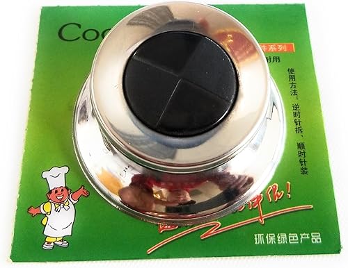 Tapa de cristal universal de acero inoxidable para perillas de repuesto