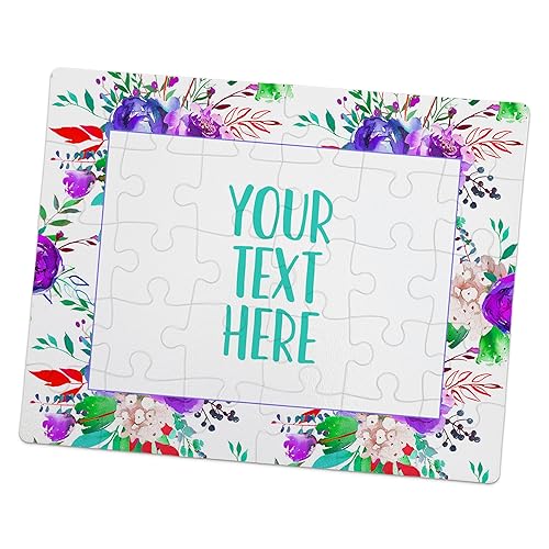 Create Your Own Puzzle - Personalized Pregnancy Announcement - Wedding Proposal Ideas - Custom Jigsaw Puzzle - Floral Design - CYOP0069 disponible en Yaxa Venezuela